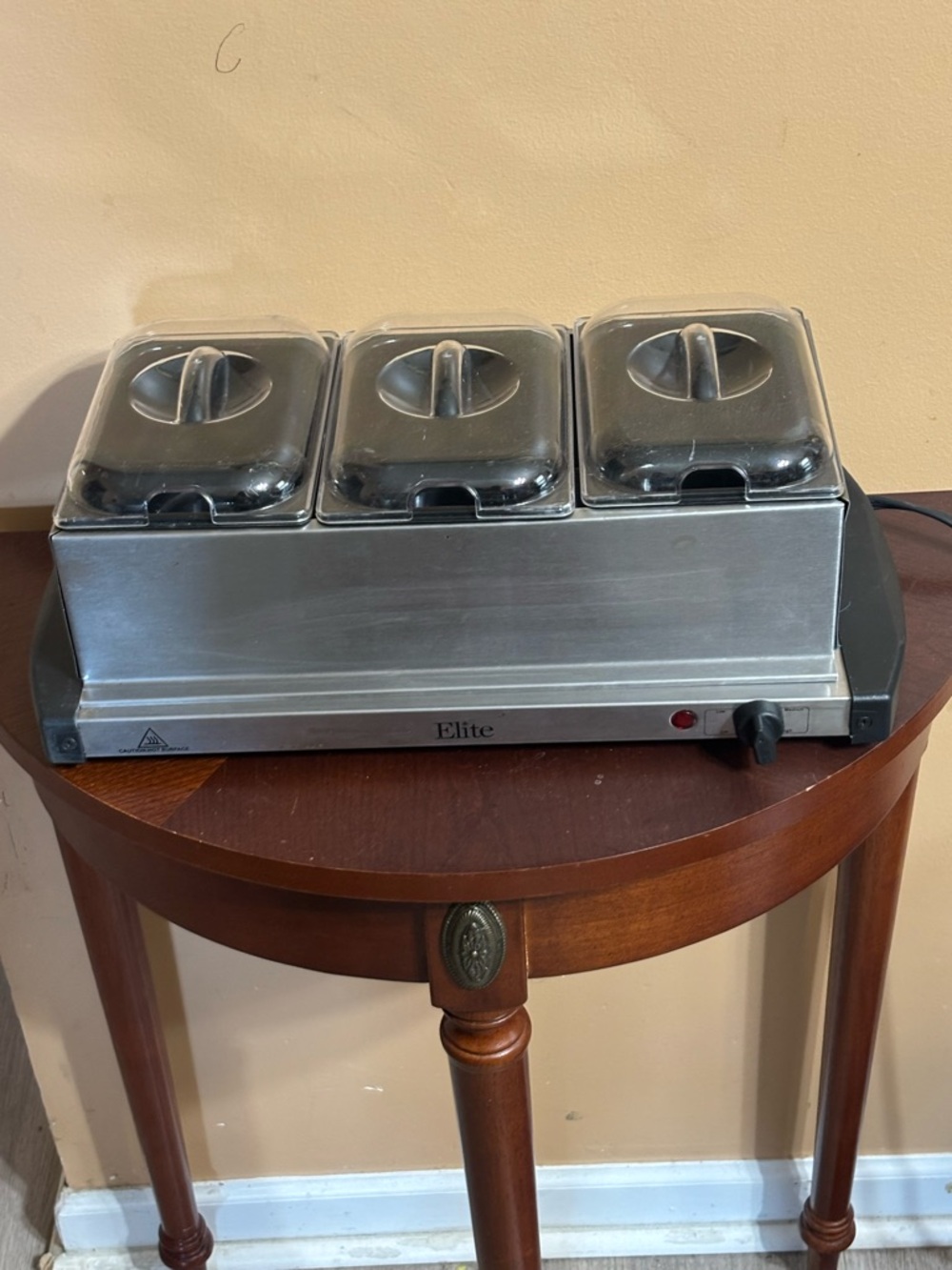 Stainless Steel 3-Compartment Buffet Server - Brushed Finish - Picture 4 of 8